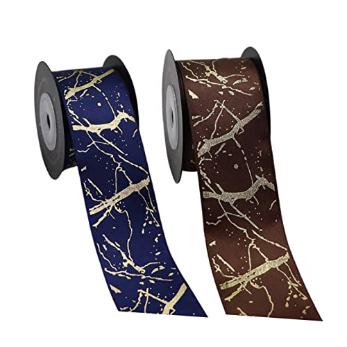 IWOWHERO 2 Rollen Hochwertiges Bronziertes Polyester Verpackungsband für Blumengeschenke Breit Yards für Diy Bänder und Festliche Dekorationen IWOWHERO 2 Rollen Hochwertiges Bronziertes Polyester Verpackungsband für Blumengeschenke Breit Yards für Diy Bänder und Festliche Dekorationen von IWOWHERO