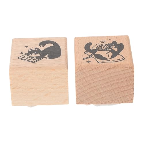 IWOWHERO 2 Stück Holzstempel Katzenmotive für DIY Karten und Scrapbooking Dekorative Stempel für Handgemachte Projekte mit Einzigartigem Design und Klaren Abdrücken IWOWHERO 2 Stück Holzstempel Katzenmotive für DIY Karten und Scrapbooking Dekorative Stempel für Handgemachte Projekte mit Einzigartigem Design und Klaren Abdrücken von IWOWHERO