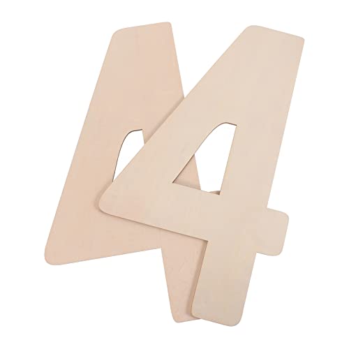 IWOWHERO 2 Stück Nummernschild Wand Hochzeit Zahlen Außenschild drinnen im Freien Materialien Gravurrohlinge Holzbretter leere Nummernzeichen Wohnkultur Party-Hängeschild leeres Holzschild von IWOWHERO