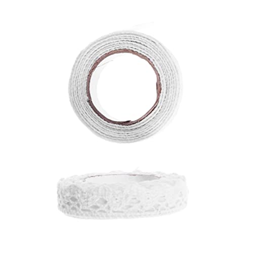 IWOWHERO 2 Stück Spitzenband Dekoratives Klebeband Basteln Schleife Klebrig Klebstoff Kartenherstellung Trimmen Spitzenbesatzband Scrapbooking-handwerk Weiß IWOWHERO 2 Stück Spitzenband Dekoratives Klebeband Basteln Schleife Klebrig Klebstoff Kartenherstellung Trimmen Spitzenbesatzband Scrapbooking-handwerk Weiß von IWOWHERO