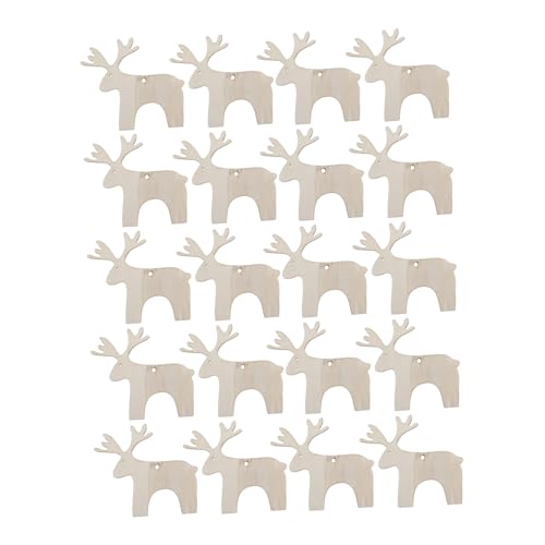 IWOWHERO 20 Rentier-ausschnitte Zum Selbermalen: Weihnachts-rentier-ornamente Holz Zum Basteln – Elch-hängedekor, Weihnachtsdekoration IWOWHERO 20 Rentier-ausschnitte Zum Selbermalen: Weihnachts-rentier-ornamente Holz Zum Basteln – Elch-hängedekor, Weihnachtsdekoration von IWOWHERO