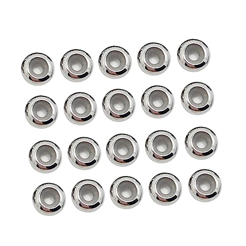 IWOWHERO 20 Stück Abstandsanhänger Handschmuck Perlen Halskette Reiz Armbänder Schließe Abstandshalter Silver von IWOWHERO