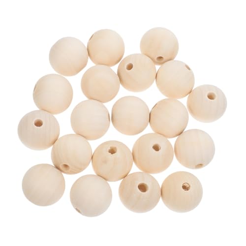 IWOWHERO 20 Stück Holzperlen für Handwerk dekorativ Makramee Perlen machen Die runden Ball bastelmaterial große holzperlen Perlen für Armbänder Bausatz für Armbänder aus Tonperlen hölzern IWOWHERO 20 Stück Holzperlen für Handwerk dekorativ Makramee Perlen machen Die runden Ball bastelmaterial große holzperlen Perlen für Armbänder Bausatz für Armbänder aus Tonperlen hölzern von IWOWHERO
