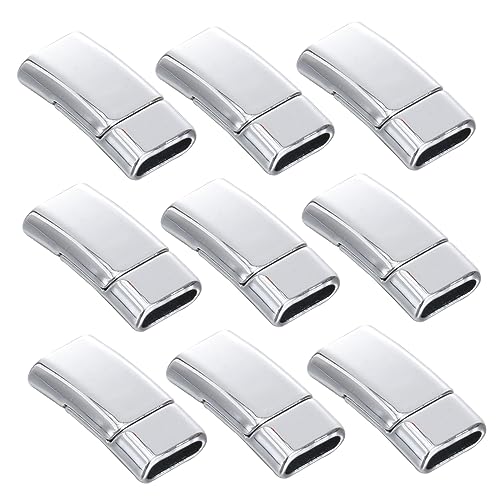 IWOWHERO 20 Stück Schmuckkordelverbinder armbandverschluss magnetverschlüsse für ketten DIY Schmuckverschlüsse Schließe Kabel Zubehör zur Schmuckherstellung Armbandverbinder Silver von IWOWHERO