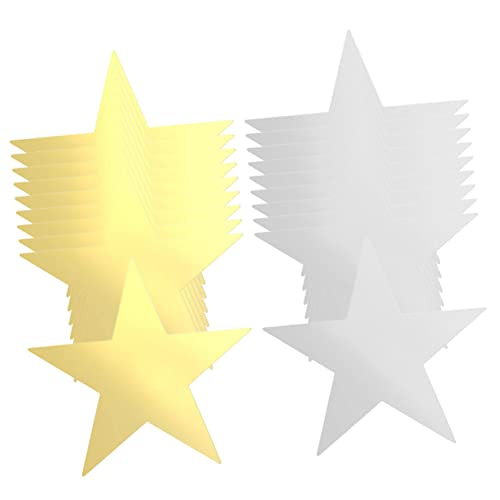 IWOWHERO 20 Stück Teiliges Doppelseitiger Papier Dekorationen Gold und Silber Zarte Diy Bastelmaterialien für Vielseitige Wand und Partydeko für Klassenzimmer und Kreative Projekte IWOWHERO 20 Stück Teiliges Doppelseitiger Papier Dekorationen Gold und Silber Zarte Diy Bastelmaterialien für Vielseitige Wand und Partydeko für Klassenzimmer und Kreative Projekte von IWOWHERO