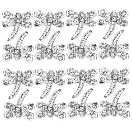 IWOWHERO 20 Stück Teiliges Nageldekor Bling Charms für Nägel DIY Nail Art Schmuck mit Funkelnden Libellen motiven Langlebige Metallverzierungen für Kreative Maniküre und Nagelgestaltung von IWOWHERO