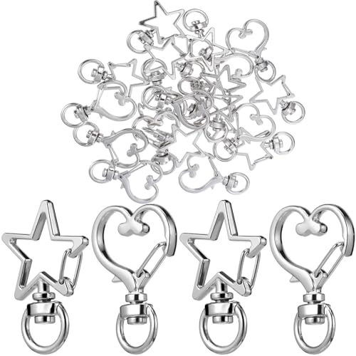 IWOWHERO 20 Stück drehbarer Karabinerverschluss sicherheitsschlüssel beschläge Lanyard Karabinerverschluss Schild schlüsselanhänger multifunktionale Karabinerverschlüsse Schmuckverschlüsse von IWOWHERO