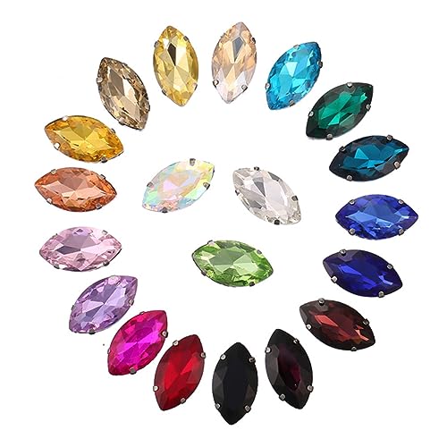 IWOWHERO 200 Stück 4 Strasssteine ​​nähen party decoration party dekoration für freundinen shoe charms Kralle nähen Verzierungen für das Handwerk 4 Klauen Kristall Kristallklaue von IWOWHERO