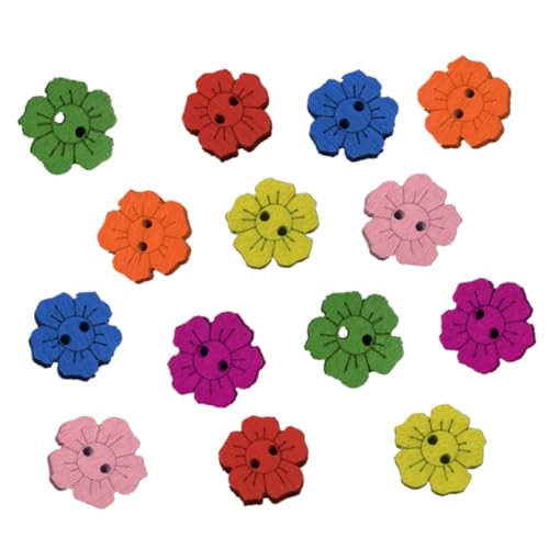 IWOWHERO 200 Stück Bunte Blumen Holzknöpfe Selbstgemacht Nähknöpfe für Kinder Holzknöpfe mit Zwei Löchern für Bastelprojekte Kleidung und Accessoires IWOWHERO 200 Stück Bunte Blumen Holzknöpfe Selbstgemacht Nähknöpfe für Kinder Holzknöpfe mit Zwei Löchern für Bastelprojekte Kleidung und Accessoires von IWOWHERO