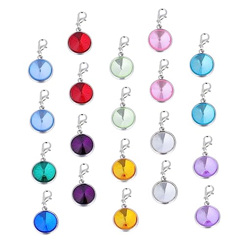 IWOWHERO 20Stücke DIY Anhänger Mit Karabinerverschluss Schmuckherstellungszubehör Gemischten Farben Für Herstellung Von Halsketten Und Armbändern Langlebig Und Praktisch von IWOWHERO