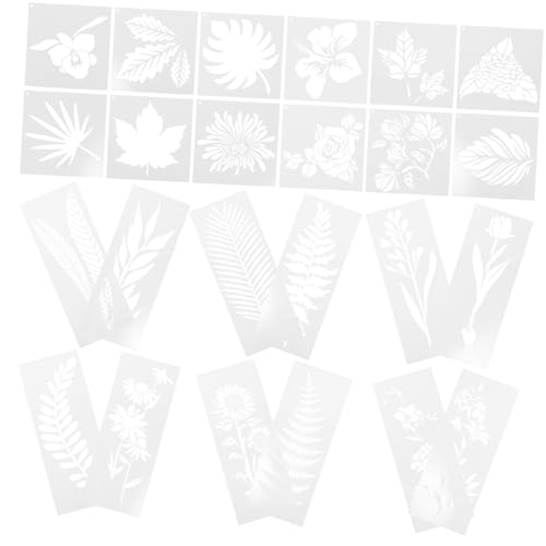 IWOWHERO 24 Stück Teiliges Diy Schablonen für Malerei Wiederverwendbare Blüten und Pflanzenmuster für Projekte für Scrapbooking und Heimdekoration IWOWHERO 24 Stück Teiliges Diy Schablonen für Malerei Wiederverwendbare Blüten und Pflanzenmuster für Projekte für Scrapbooking und Heimdekoration von IWOWHERO