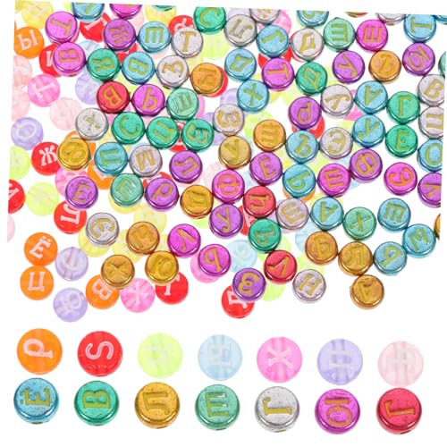 IWOWHERO 240Stücke Russische Buchstabenperlen Acrylperlen für DIY Schmuck Armbänder und Kunsthandwerk pro Packung von IWOWHERO