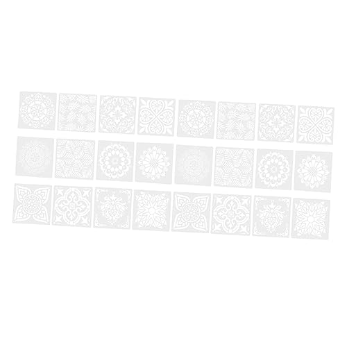IWOWHERO 24Stücke Teiliges Malerei Vorlagen Schablonen für DIY Handwerk Vielseitige Malschablonen Kreativität und Praktischen Fähigkeiten von IWOWHERO