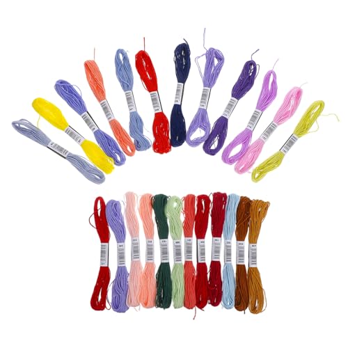 IWOWHERO 24Stücke Teiliges Stickgarn Baumwollmischung für DIY Projekte Armbänder Kreuzstich und Handwerk Tragbar und Vielseitig Einsetzbar für Arbeiten Unterwegs IWOWHERO 24Stücke Teiliges Stickgarn Baumwollmischung für DIY Projekte Armbänder Kreuzstich und Handwerk Tragbar und Vielseitig Einsetzbar für Arbeiten Unterwegs von IWOWHERO