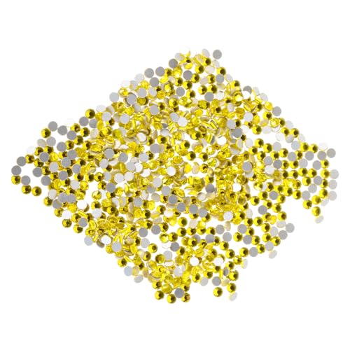 IWOWHERO 2880 Stück Kleine Strasssteine elegant schmuck herstellen maniküre sets bastelst juweli Nailart-Strasssteine Hotfix Nagelkristalle für Acrylnägel Maniküre-Strasssteine Glas Yellow von IWOWHERO