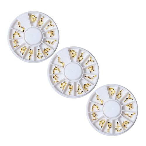 IWOWHERO 3 Boxen Sternzeichen-aufkleber Nagel Reize Strasssteine ​​für Nägel Charme Ab Edelsteine Tierkreis Zauber Für Nail-art-dekorationen Nailart-zubehör Telefonkoffer Bohren von IWOWHERO