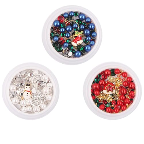 IWOWHERO 3 Boxen Weihnachts Nail Sticker Alloy Nageldekoration Festliche Maniküre Nail Art DIY Aufkleber für Nägel und Bastelbedarf IWOWHERO 3 Boxen Weihnachts Nail Sticker Alloy Nageldekoration Festliche Maniküre Nail Art DIY Aufkleber für Nägel und Bastelbedarf von IWOWHERO