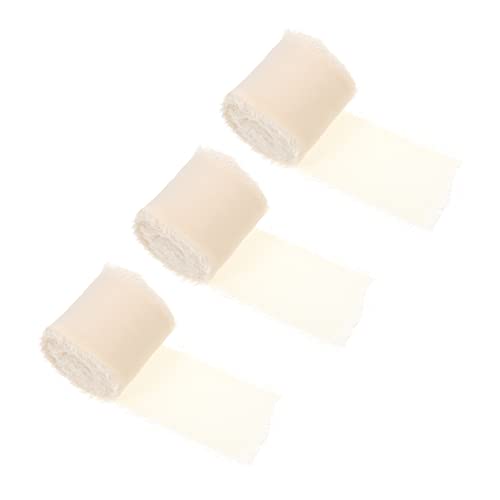 IWOWHERO 3 Rollen Chiffonband Strauß Geschenkpapier Spiegelband Hochzeits Einladung festliches geschenkband ribbon ripsband Bänder zum Verpacken von Geschenken Hochzeitsband Polyester Weiß IWOWHERO 3 Rollen Chiffonband Strauß Geschenkpapier Spiegelband Hochzeits Einladung festliches geschenkband ribbon ripsband Bänder zum Verpacken von Geschenken Hochzeitsband Polyester Weiß von IWOWHERO