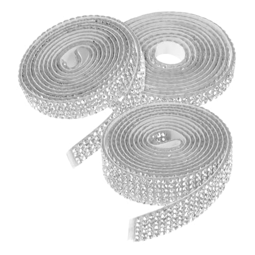 IWOWHERO 3 Rollen Strass-klebeband: Selbstklebende Dekorative Glitzerbandstreifen Für Heimwerker, Bastelarbeiten, Stoffe, Schuhe, Taschen, Party-dekoration IWOWHERO 3 Rollen Strass-klebeband: Selbstklebende Dekorative Glitzerbandstreifen Für Heimwerker, Bastelarbeiten, Stoffe, Schuhe, Taschen, Party-dekoration von IWOWHERO