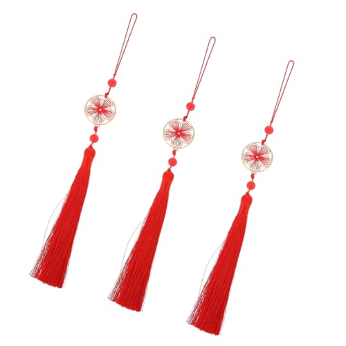 IWOWHERO 3 Stück Blumenquasten Anhänger Teiliges Dekorative Quasten für Diy Fächer Lesezeichen Chinesische Trachten Große Rote Farbe Langlebig und Vielseitig Einsetzbar IWOWHERO 3 Stück Blumenquasten Anhänger Teiliges Dekorative Quasten für Diy Fächer Lesezeichen Chinesische Trachten Große Rote Farbe Langlebig und Vielseitig Einsetzbar von IWOWHERO