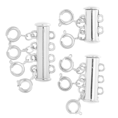 IWOWHERO 3 Stück Magnetische Halskette Fingerring Armband Halskette Schichtverschlüsse Schichtungs Halskettenverschluss Armband Kordel Halskettenentwirrer Halskettentrenner Kette von IWOWHERO