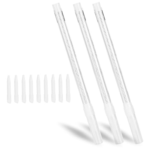 IWOWHERO 3 Stück Teiliges Weißer Augenbrauen-marker-entferner Stift Multifunktionaler Tragbarer Tattoomarker-radierer Leicht Praktisch für Tattoo-übung und Präzises Augenbrauen-make-up von IWOWHERO