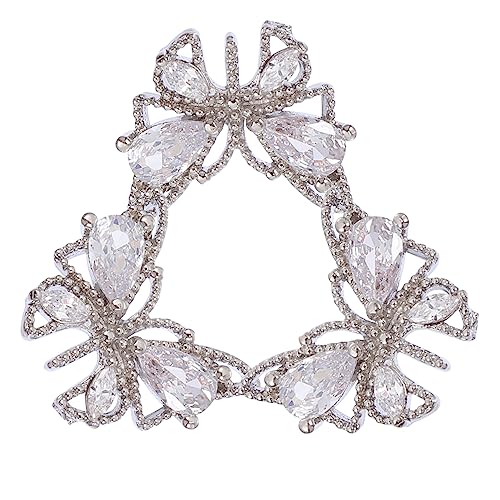 IWOWHERO 3 Stück Zirkonschmuck Nagel Geburtstag DIY-Maniküre-Anhänger nail art set kunstnägel set zirbenspäne zircon zirner aufkleber Nail-Art-Stollen Maniküre-Stollen Metall Silver von IWOWHERO