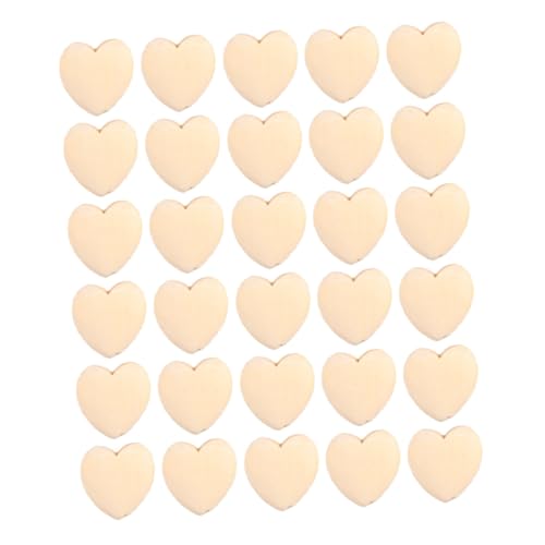 IWOWHERO 30 Stück Hölzerne Pfirsichherzhängescheiben individuation warnweste personalisiert dekoration simpe bastelzeug weihnac Herzen geformt für unfertige Holzspäne unfertige Holzscheiben von IWOWHERO