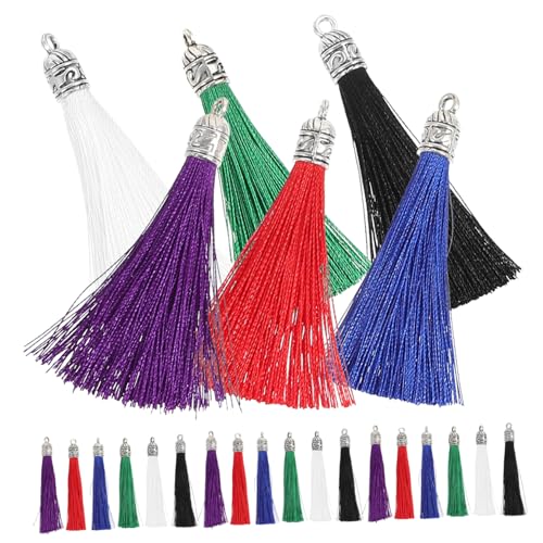 IWOWHERO 30 Stück Schlüsselanhänger Quaste mini quasten Schlüsselanhänger Tassel klein Taschen Mini-Geldbörse Quasten-Schlüsselanhänger für Autoschlüssel Quasten für die Schmuckherstellung von IWOWHERO