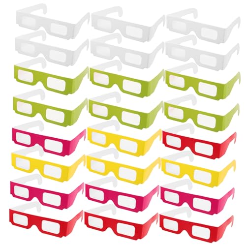 IWOWHERO 30 Stück Teiliges Papierbrillen für Bunte Regenbogen Partybrillen mit Feuerwerkseffekt Leicht und Komfortabel als Valentinstags Partyzubehör und Geburtstagsgeschenk IWOWHERO 30 Stück Teiliges Papierbrillen für Bunte Regenbogen Partybrillen mit Feuerwerkseffekt Leicht und Komfortabel als Valentinstags Partyzubehör und Geburtstagsgeschenk von IWOWHERO