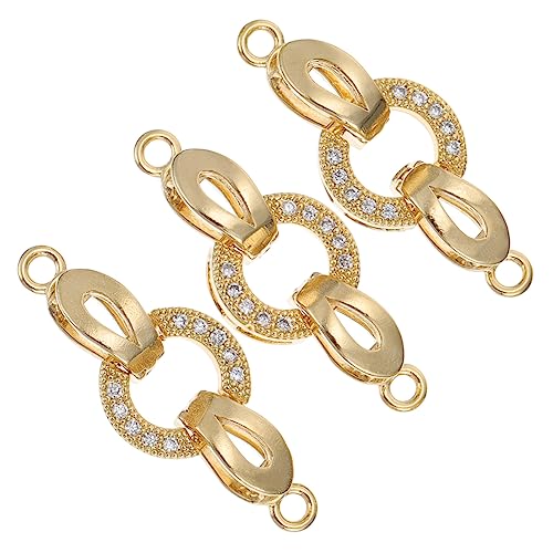 IWOWHERO 3Stücke Armbandverschlusshaken Vergoldete Schmuckverbinder für DIY Armbänder und Elegantes Design mit Hervorragender Handwerkskunst von IWOWHERO