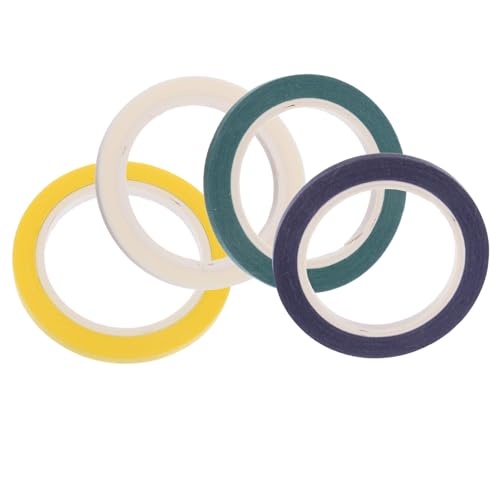 IWOWHERO 4 Rollen Handkontenbänder Farbenfrohe Bänder Scrapbooking -vorräte Scrapbooking-klebeband Sammelklebeband Bandfarbe Sammelalbum Whiteboard Album-diy-aufkleber Kunstband Papier von IWOWHERO