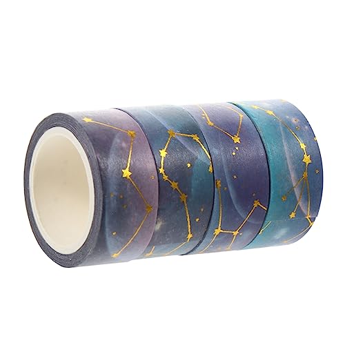 IWOWHERO 4 Rollen Washi Klebeband Dekoratives Klebeband Notizbuch Klebeband Washi Masking Klebeband Washi Papier Aufkleber Buntes Japanisches Papier von IWOWHERO