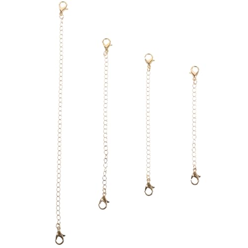 IWOWHERO 4 Stück Kettenverlängerung Halskette Für Herstellung Reize Diy Schmuck Extender Armbandverlängerungen Verlängerungsketten Selber Machen Schmuckmaterial Schmuck Diy Kette Kupfer von IWOWHERO