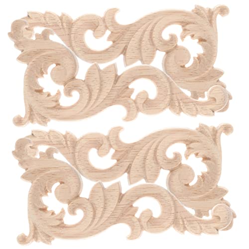 IWOWHERO 4 Stück Teiliges Holzornament Geschnitzte Möbel Applikationen Robuste Vintage Zierleisten aus Holz Dekorative Eck und Kantenverzierungen für Schrank Tür DIY Möbeldeko IWOWHERO 4 Stück Teiliges Holzornament Geschnitzte Möbel Applikationen Robuste Vintage Zierleisten aus Holz Dekorative Eck und Kantenverzierungen für Schrank Tür DIY Möbeldeko von IWOWHERO