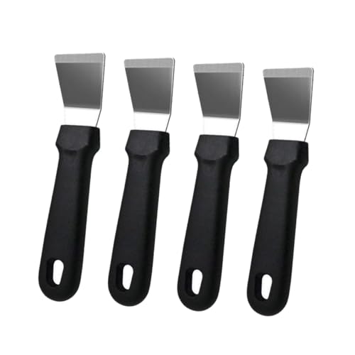 IWOWHERO 4 Stück Teiliges Reinigungsschaber mit Rutschfestem Griff Vielseitig für Klebereste Öl und Farbreste Kompakt Ergonomisch und Langlebig für Haushalt und Möbelpflege von IWOWHERO