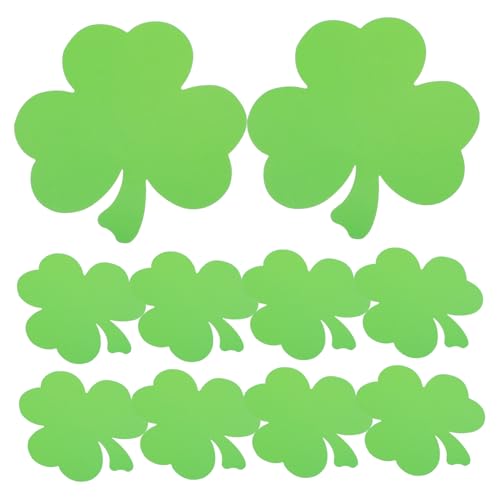 IWOWHERO 40 Stück Teiliges St Patrick's Day Kleeblatt Papierdekor mit Klebepunkten Grüne Shamrock Wandaufkleber für Klassenzimmer Büro und Party Einfache Anbringung und Vielseitige Irische von IWOWHERO