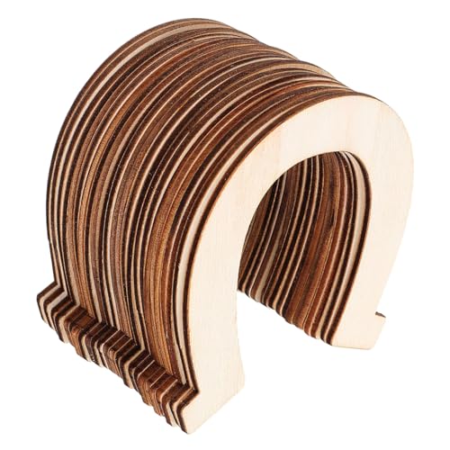 IWOWHERO 48 Stück Teiliges DIY Holzset mit Pferdehufe förmigen Holzscheiben zum Bemalen und Basteln Robuste und Leichte Holzstücke für Kreative Festival Feiertagsdekorationen IWOWHERO 48 Stück Teiliges DIY Holzset mit Pferdehufe förmigen Holzscheiben zum Bemalen und Basteln Robuste und Leichte Holzstücke für Kreative Festival Feiertagsdekorationen von IWOWHERO