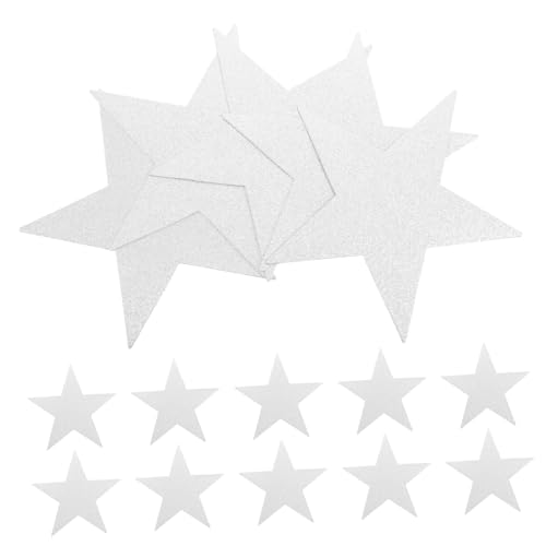 IWOWHERO 48 Stück Teiliges Glitzer Papiersterne Handgeschnittene Fünfzackige Stern Dekorationen für Pinnwände Klassenzimmer Wände und Party Stabiles Bastelpapier mit Glitzereffekt für DIY IWOWHERO 48 Stück Teiliges Glitzer Papiersterne Handgeschnittene Fünfzackige Stern Dekorationen für Pinnwände Klassenzimmer Wände und Party Stabiles Bastelpapier mit Glitzereffekt für DIY von IWOWHERO