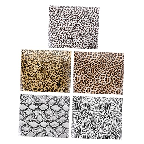 IWOWHERO 5 Blätter Sublimationsfolie Gepard Vinyl thermotransferfolie Heat transfer printing film pu htv mit leopardenmuster Leopard Wärmeübertragungsfolie Leopard htv Polyurethan von IWOWHERO