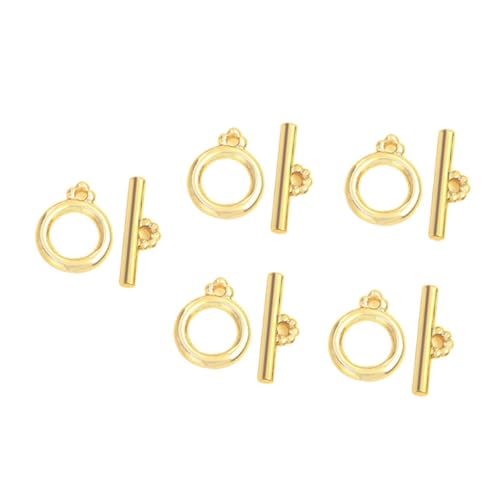 IWOWHERO 5 Sätze armband zubehör armbandverschluss schmuckherstellung Schmuck Reparatur verschlüsse für halsketten Schließe machen Schmuckzubehör T-Bar-Armbandverschlüsse Metall Golden von IWOWHERO