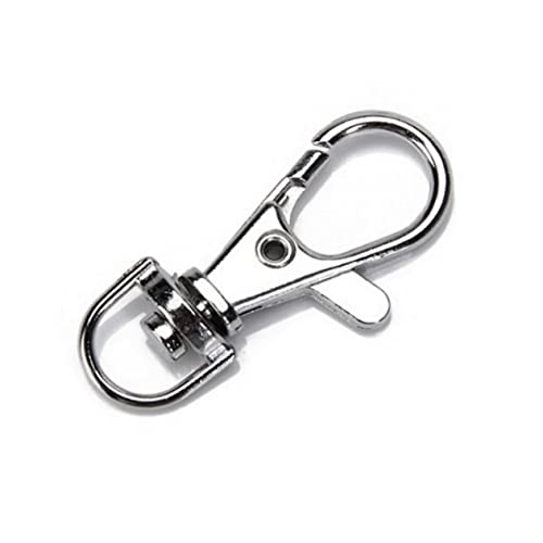 IWOWHERO 5 Stck. Langlebiger Großer Metall Drehkarabiner Schlüsselanhänger Set Silber Hummerverschluss mit Federclip für Schlüssel Basteln Hundeleinen und Dekorationen IWOWHERO 5 Stck. Langlebiger Großer Metall Drehkarabiner Schlüsselanhänger Set Silber Hummerverschluss mit Federclip für Schlüssel Basteln Hundeleinen und Dekorationen von IWOWHERO
