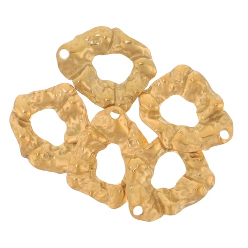IWOWHERO 5 Stück Ohrringe Anhänger Titanohrringe Silber Zubehör Reize Vintage Halskettenanhänger Ohrringanhänger Selber Machen Diy-schmuckanhänger Ohrring-charms Rostfreier Stahl Golden von IWOWHERO