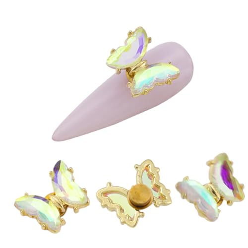 IWOWHERO 5 Stück Rotierende Schmetterlingspanzerdekoration Nägel Charme Nailart-Strasssteine Nagelkunst-Strasskleber nagel strass edelsteine Anhänger für Nägel Legierung IWOWHERO 5 Stück Rotierende Schmetterlingspanzerdekoration Nägel Charme Nailart-Strasssteine Nagelkunst-Strasskleber nagel strass edelsteine Anhänger für Nägel Legierung von IWOWHERO