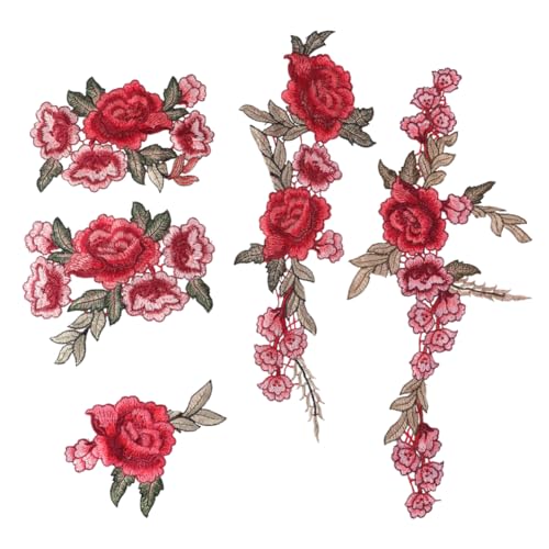 IWOWHERO 5 Stück Stickpatches Blumenflecken für Kleidung nähen Stickereiflecken Aufnäher für Vintage-Kleidung Rucksäcke Blumen- Stoff Blumenapplikation Kleiderflicken Cartoon-Patches rot IWOWHERO 5 Stück Stickpatches Blumenflecken für Kleidung nähen Stickereiflecken Aufnäher für Vintage-Kleidung Rucksäcke Blumen- Stoff Blumenapplikation Kleiderflicken Cartoon-Patches rot von IWOWHERO