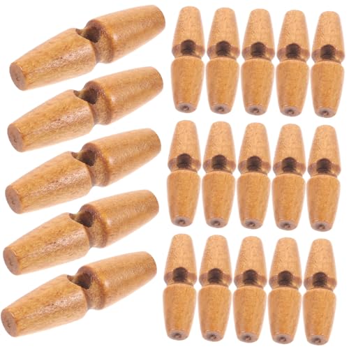 IWOWHERO 50 Stück Hupenknopf Kleidung retro Nieten Umschalten schaltet um Knebelverschlüsse für Mäntel Mantel Knebelschnallen Mantelschnallen Kleiderknöpfe Mantelknöpfe Holz von IWOWHERO