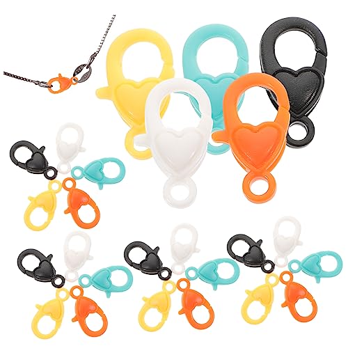 IWOWHERO 50 Stück Liebe Hummer Schnalle bastelbedarf hand schmuck Große Hummerkrallenverschluss für Schmuck Armbandverschlüsse Karabiner-Schmuckverschluss Verschlüsse für Lanyards Plastik von IWOWHERO