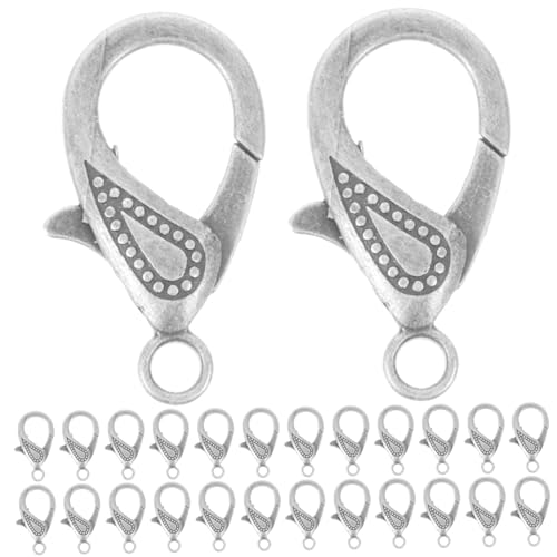 IWOWHERO 50 Stück Schmuckzubehör Karabinerverschluss aus Strass Helfer Hummer Halskette Karabinerverschlüsse Hummerschere schmuck DIY verschluss Schnallen für Halskette Zinklegierung Silber IWOWHERO 50 Stück Schmuckzubehör Karabinerverschluss aus Strass Helfer Hummer Halskette Karabinerverschlüsse Hummerschere schmuck DIY verschluss Schnallen für Halskette Zinklegierung Silber von IWOWHERO