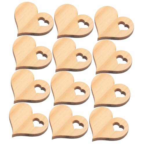 IWOWHERO 50 Stück Teiliges Herzförmige Holzscheiben Unfertige Holzplättchen zum Basteln DIY Zubehör für Valentinstag Deko und Handwerksprojekte mit Glatter Oberfläche IWOWHERO 50 Stück Teiliges Herzförmige Holzscheiben Unfertige Holzplättchen zum Basteln DIY Zubehör für Valentinstag Deko und Handwerksprojekte mit Glatter Oberfläche von IWOWHERO
