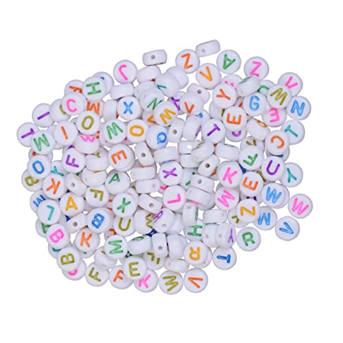 IWOWHERO 500Stücke DIY Buchstabenperlen Robustem Runde Abstandshalter für Armbänder Vielseitige Bastelperlen für Schmuckprojekte IWOWHERO 500Stücke DIY Buchstabenperlen Robustem Runde Abstandshalter für Armbänder Vielseitige Bastelperlen für Schmuckprojekte von IWOWHERO